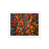 The Winding Road Through Autumn Framed Photo Paper Poster