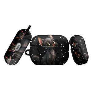 black cat AirPods case