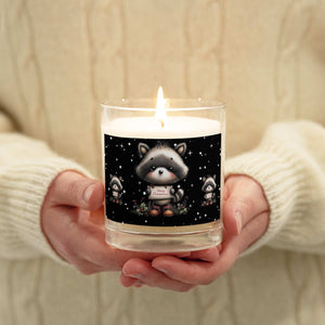Glass jar soy wax candle